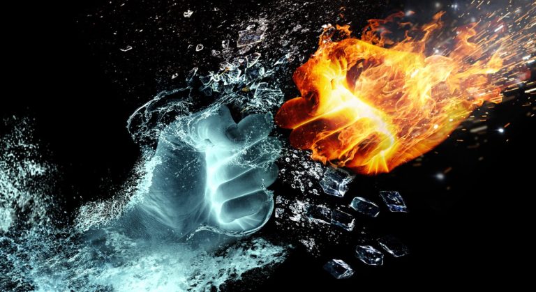 Meine Gedanken und ich: wie Feuer und Wasser